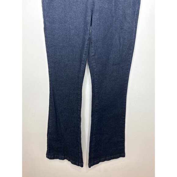 Express Super High Rise Flare Jeans Dark Wash Bootcut Stretch Denim Size 2R - Picture 10 of 14